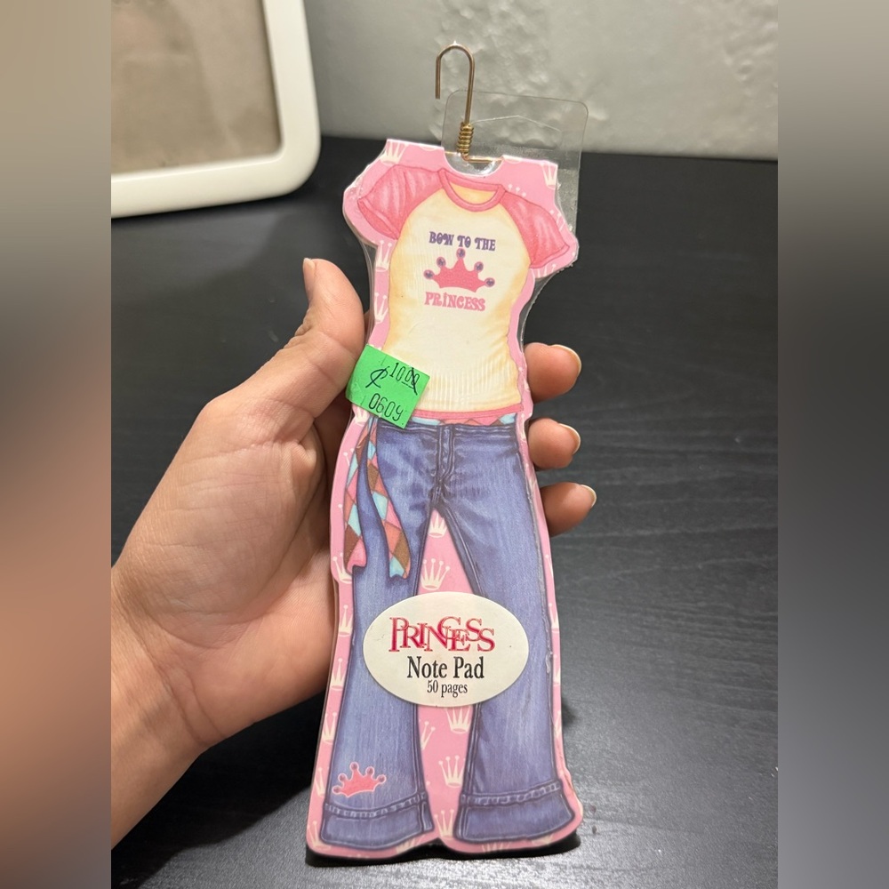 Princess Note Pad with Pink and Blue Design